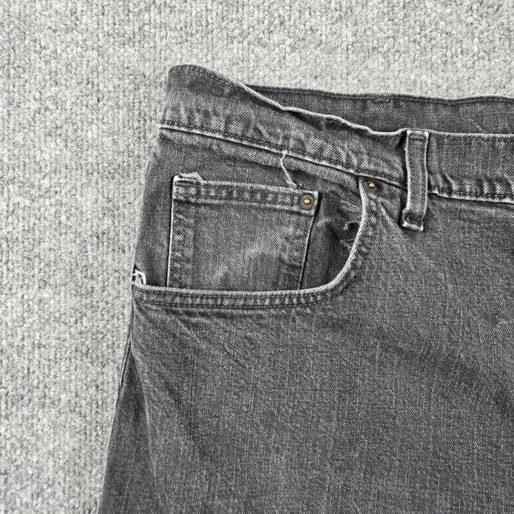 Arizona Jean Co Jeans Mens 44x30 Black Good Faded Straight Leg Denim